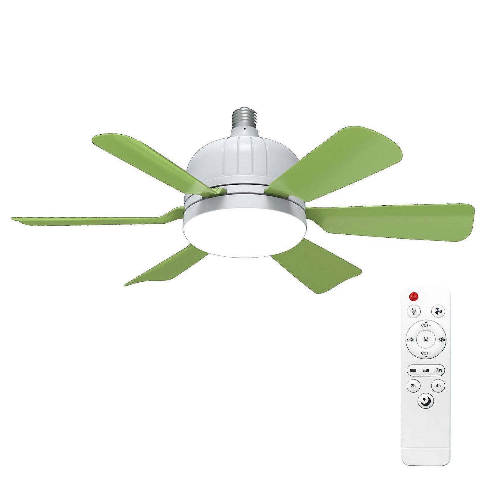 Silent Removable Fan Blade Fan Light Six Blade Fan Light 3000K-6500K Color Temperature Adjustable With Remote Control for Home Bedroom Kids Study Room