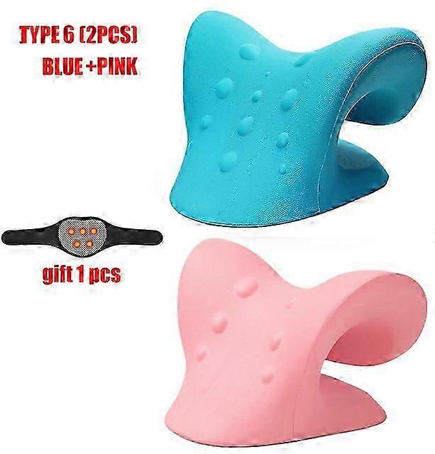 Neck And Shoulder Relaxer Cervical Traction Device For TMJ Pain Relief And Cervical Spine Alignment Chiropractic Pillow Stretche