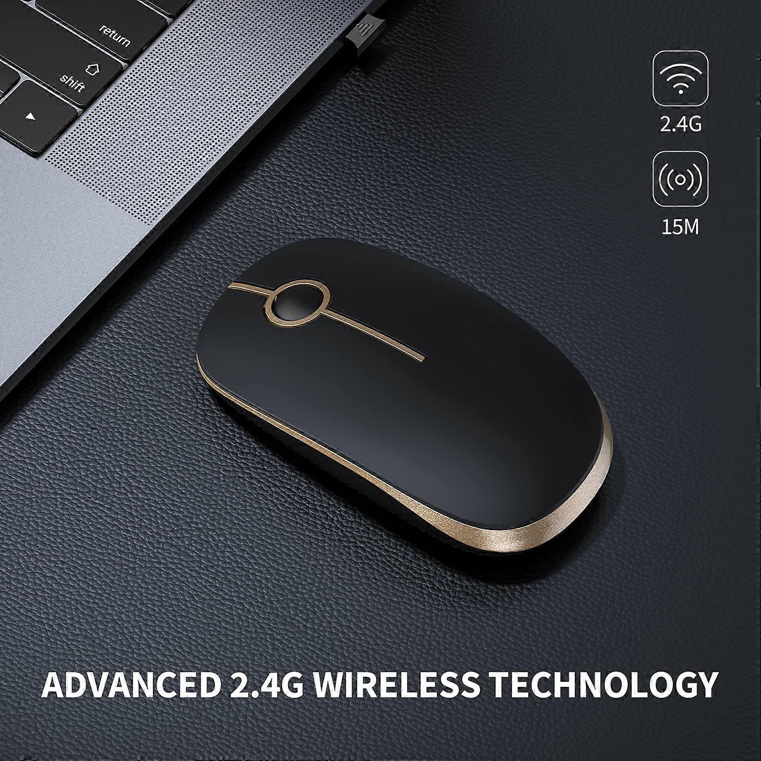 Customizable DPI Wireless Mouse, Low Power Consumption Slim Portable Computer Mice with Nano Receiver for Notebook, PC, Laptop, Computer