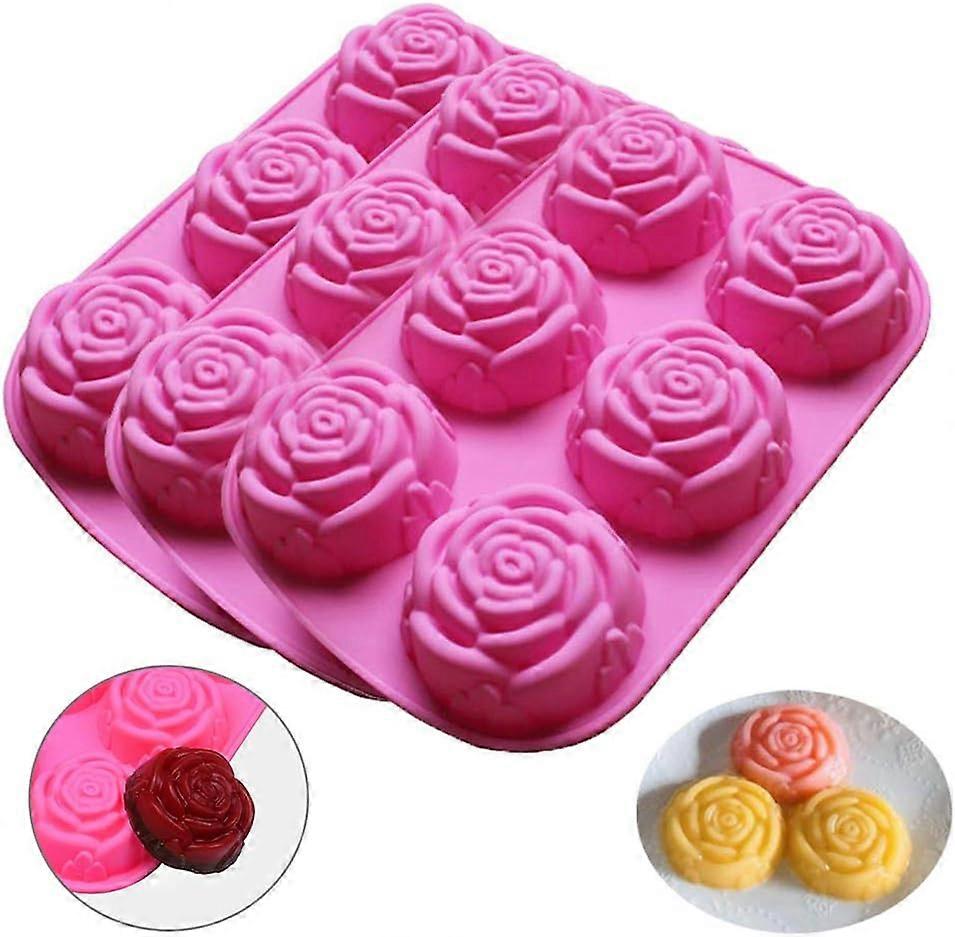 Multi-Functional Use: Rose Ice Cube Mold, Silicone Rose Ice Cube Tray For Chocolate, Candy, Cocktails, And More (Temperature Range -40 to 230 degrees