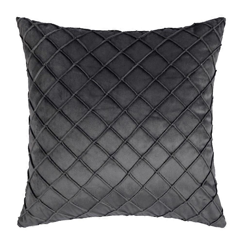 Decorative Pillow Covers For Elegant Modern Style, Soft Solid Cushion Case Imitation Velvet Fabric Crisscross Diamond Lattice Design User-Friendly