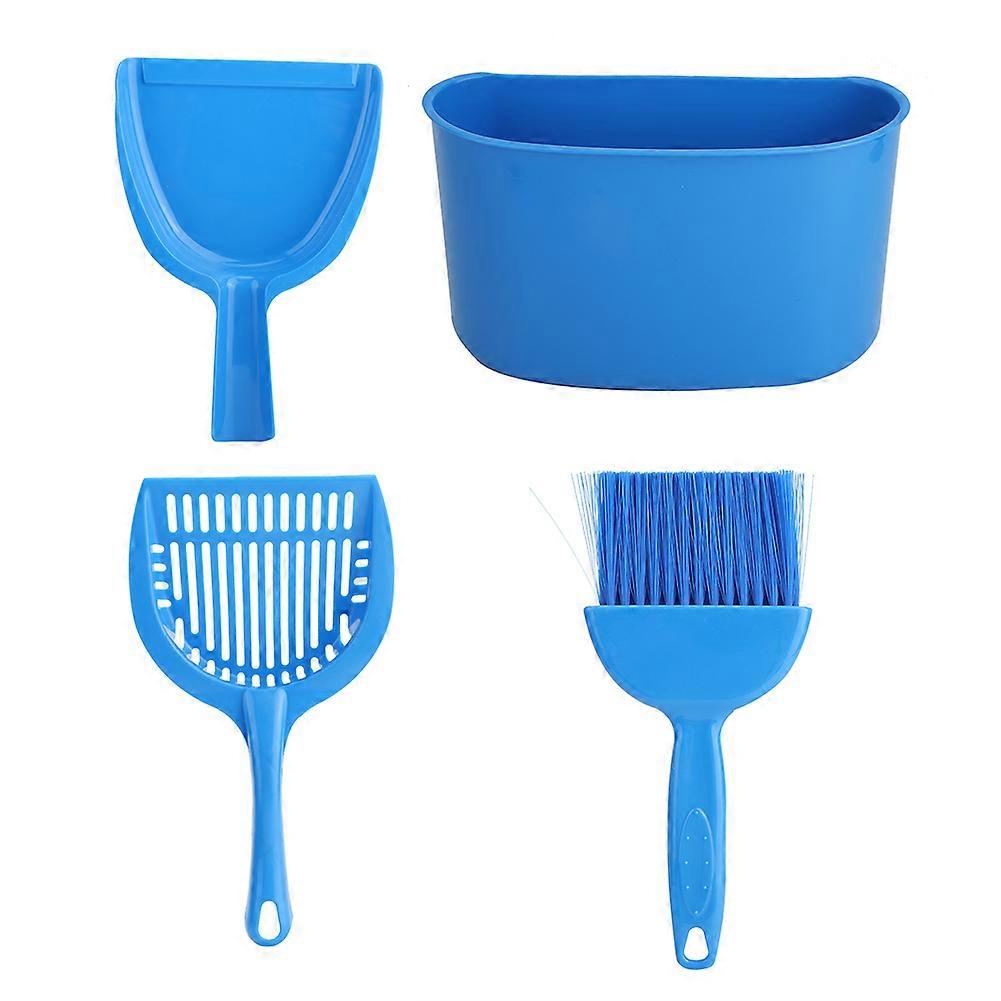 Pet Cat Litter Box Shovel Kit with Broom and Dustpan, Easy Clean Tools for Cat Owners, Durable Plastic, Compact Size