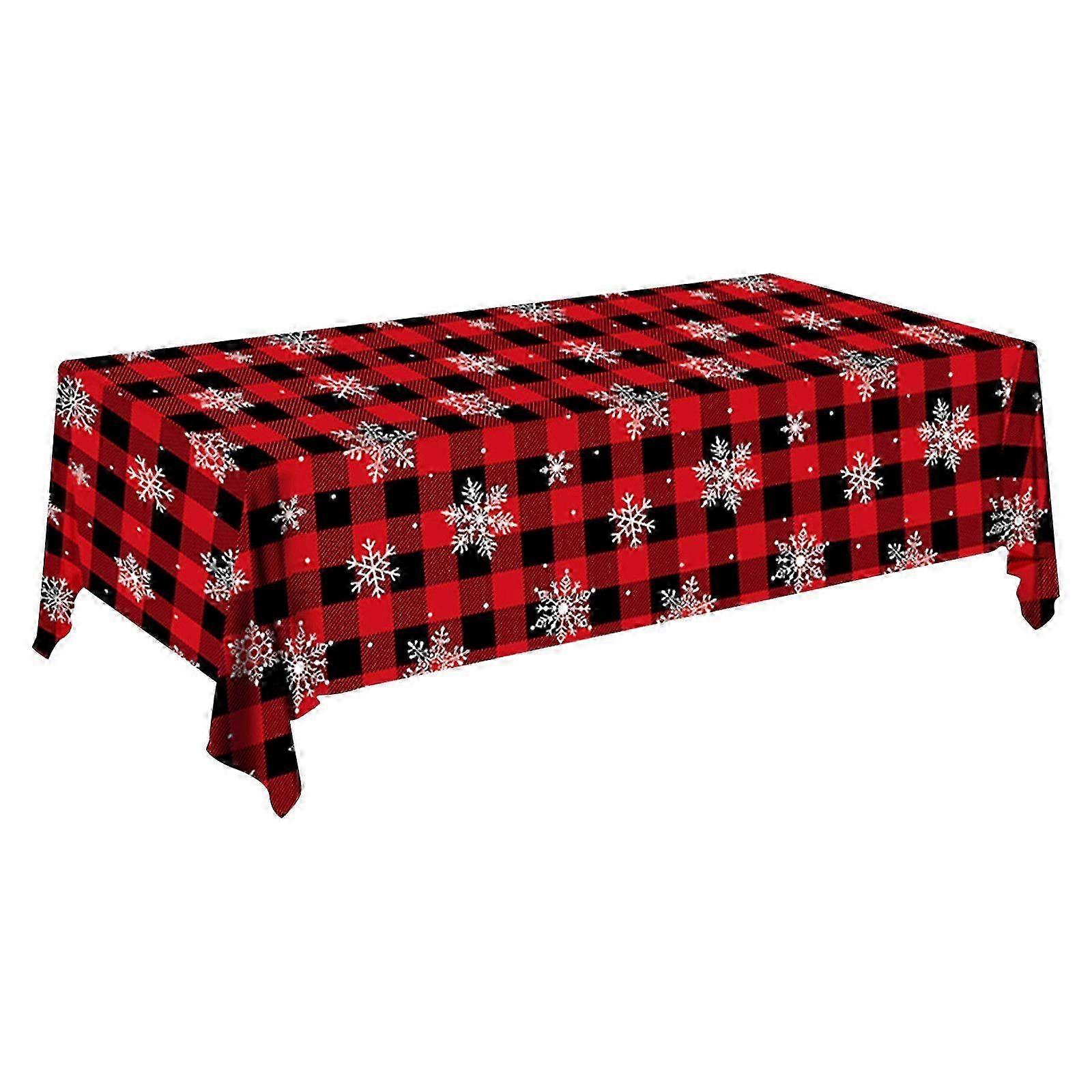 Disposable Tablecloth PVC Christmas Print Tablecloth Table Party Decor