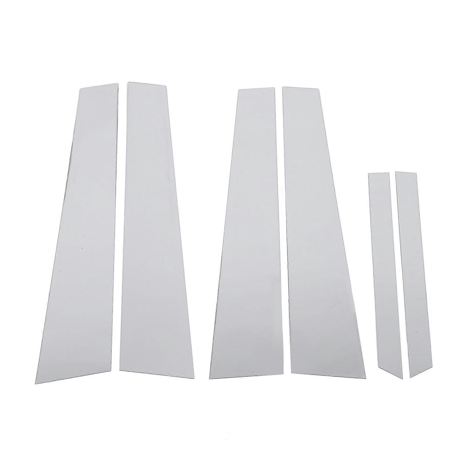 6Pcs Pillar Post Cover Trim Mirrored Finish Chrome Weather Resistant Door Window Pillar Post Trim Replacement for Benz S-Class W220 1998 to 2006 