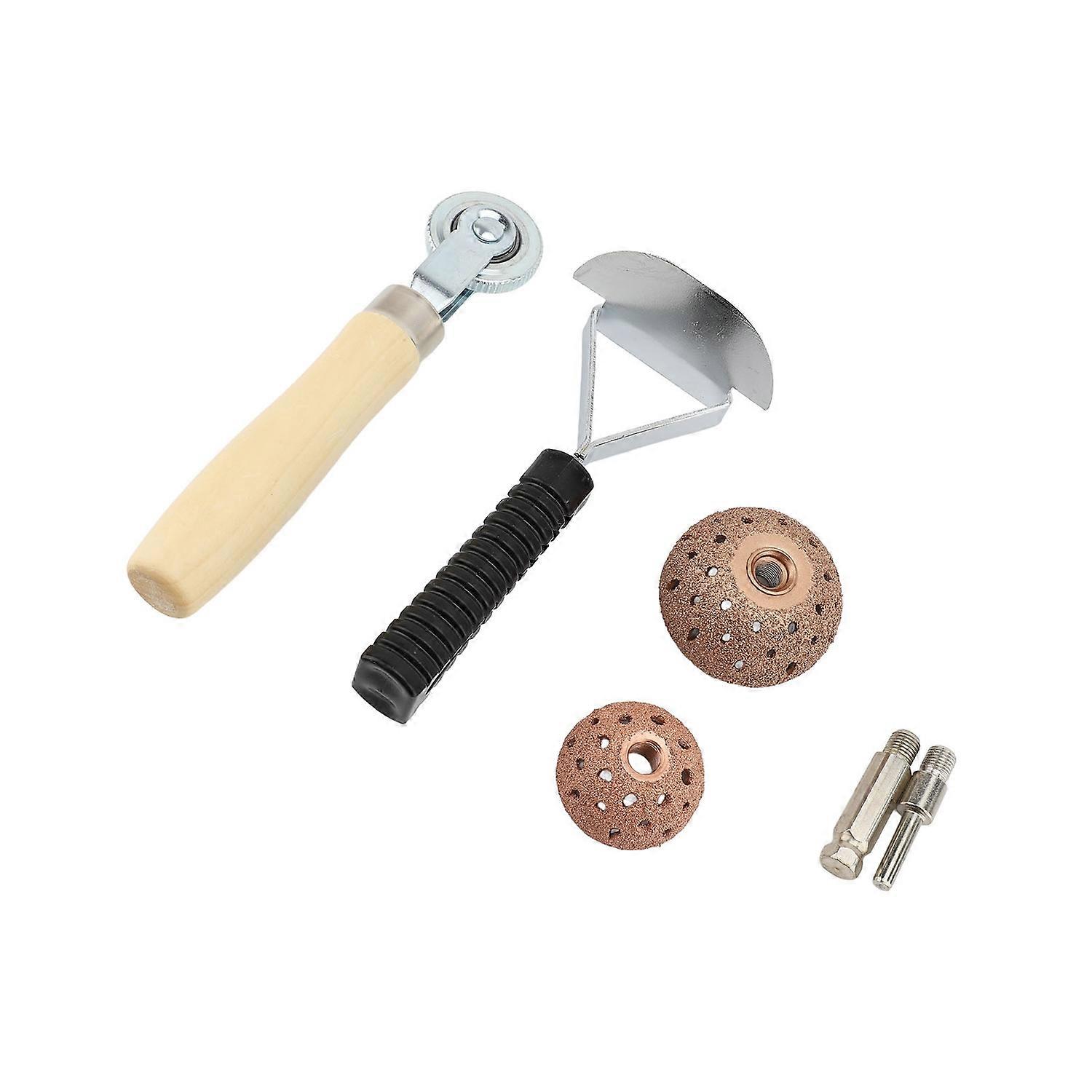6pcs Tire Repair Patch Tools 42mm 55mm Tungsten Steel Grinding Head with Tire Patch Roller Scraper f