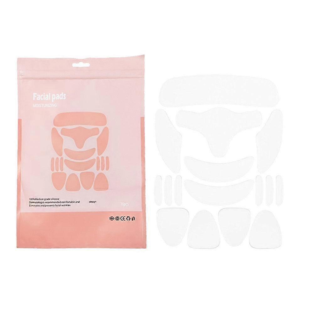 16Pcs Silicone Anti Wrinkle Pad Patches Removal For Face Eye Forehead Reusable