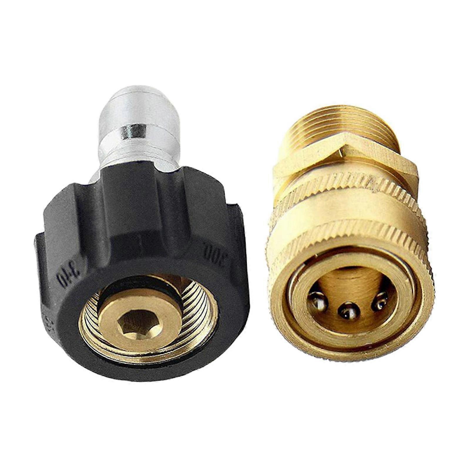 Pressure Washer Adapter Set M22 to 3/8 inch Quick Connect for Accessories 15 mm
