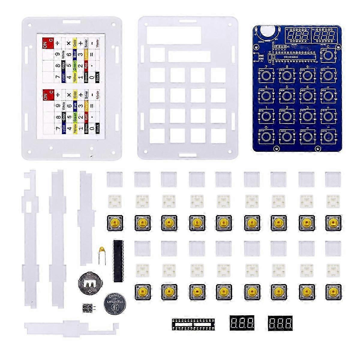 Soldering Practice Kit, 6 Digits DIY Calculator Kit USB/Battery Powered Desk Calculator Soldering Project Kit JP