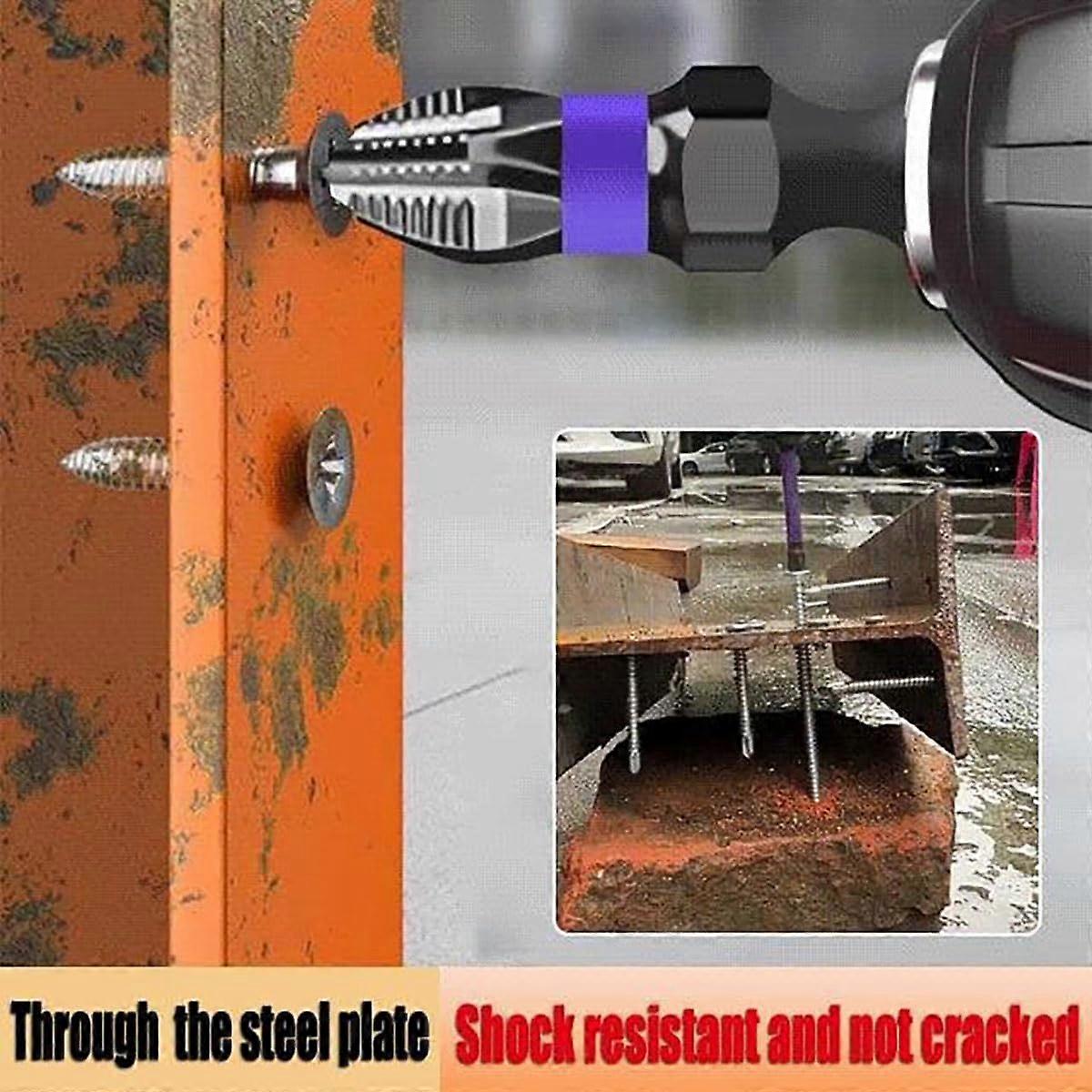 6Pcs Anti-Slip and Shock-Proof Bits with Screwdriver Bits