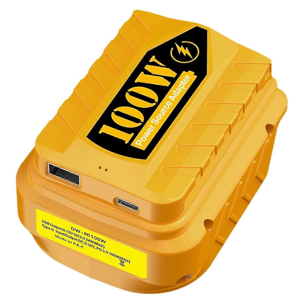 PD100W USB Charger Adapter for Dewalt 20V 60V Battery