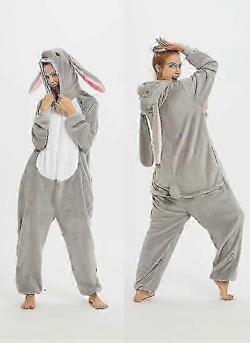 Kobiety Cosplay Kaptur Zwierzę Kreskówka Zwierzę Rogue Rabbit Piżama H