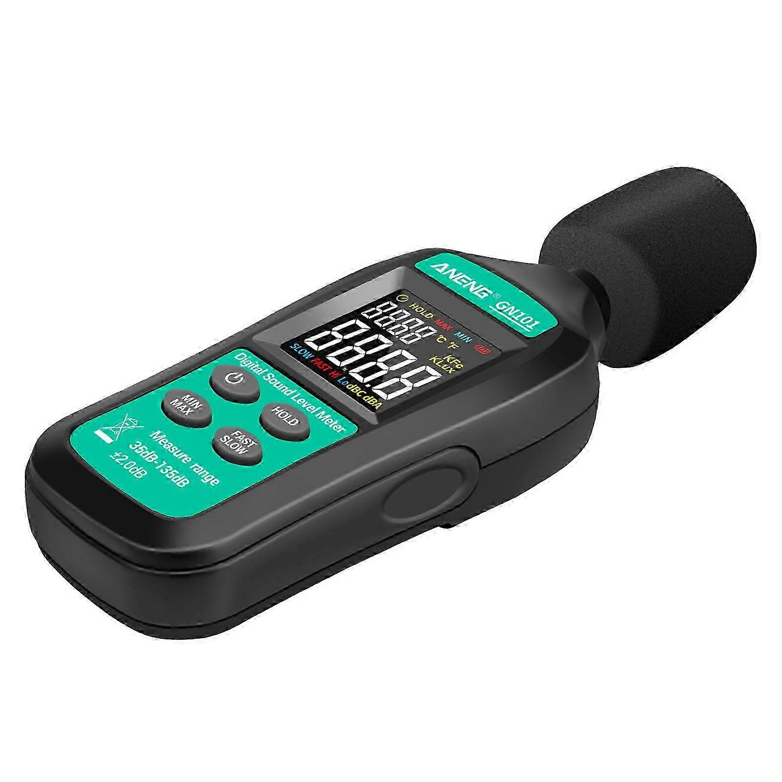 ANENG Digital Noise Meter 35db-135db Decibel Meter LCD Display Sound Level Meter High-precision Sound Decibel Monitor Professional Noise Tester Househ