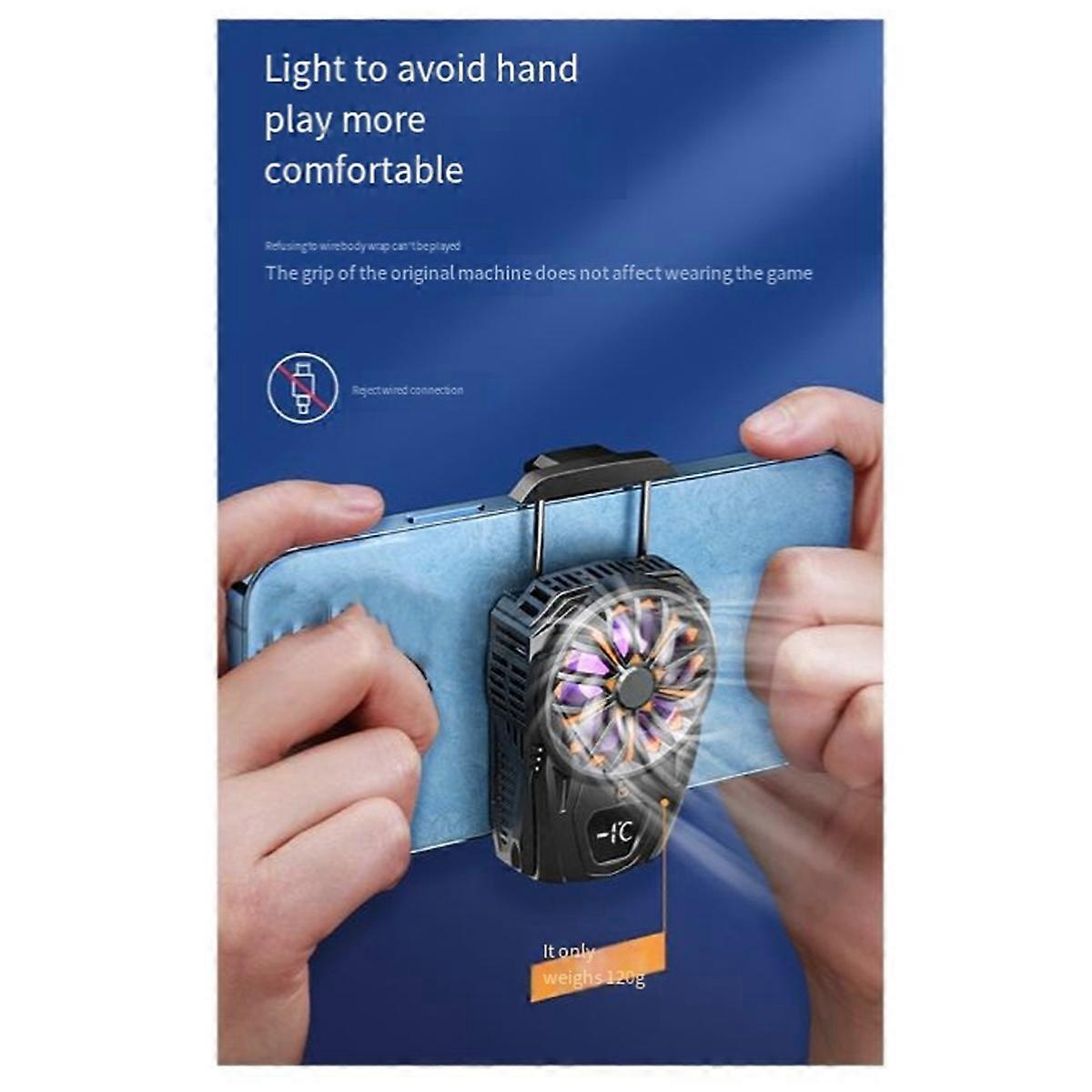 Phone Cooler Rechargeable Semiconductor Mobile Phone Radiator,Black