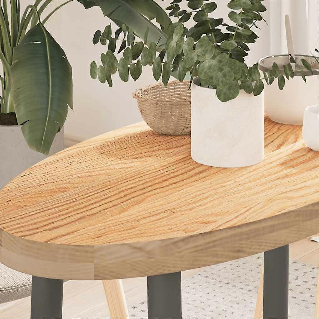 Table top 80x40x4 cm solid oak oval