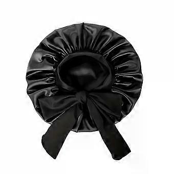 1 Stück Premium Satin Bonnet Nachtmütze - ultraweich und atmungsaktiv für verbesserten Schlafkomfort - Doppellagig gefüttertes, sicheres Bindeband - perfekt für Damen Nat
