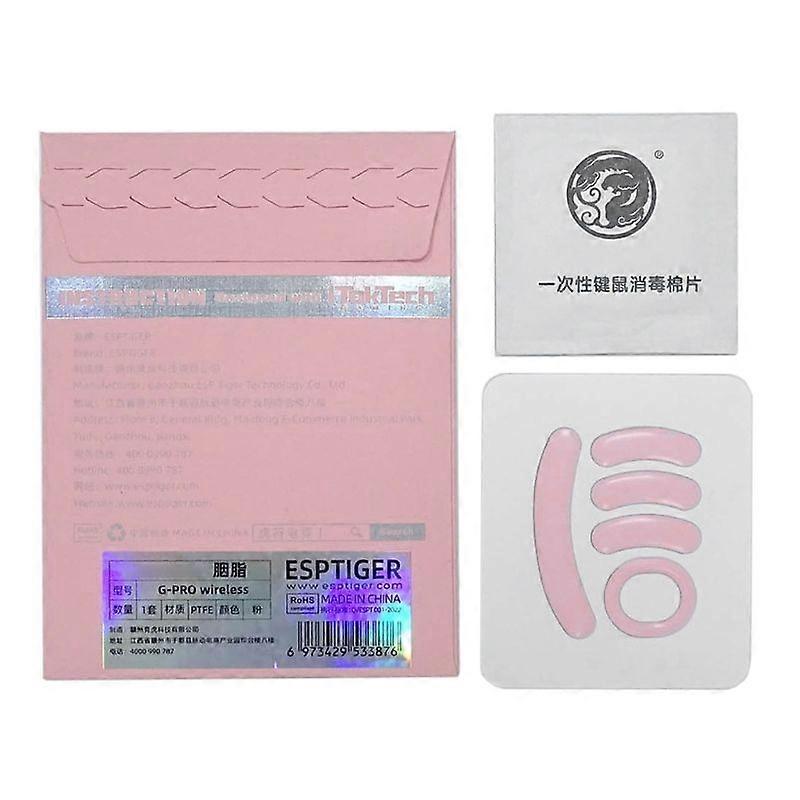 Esportstiger Mouse Skates Feet For Logitech GProW Pink Mouse Glides Curve Edge