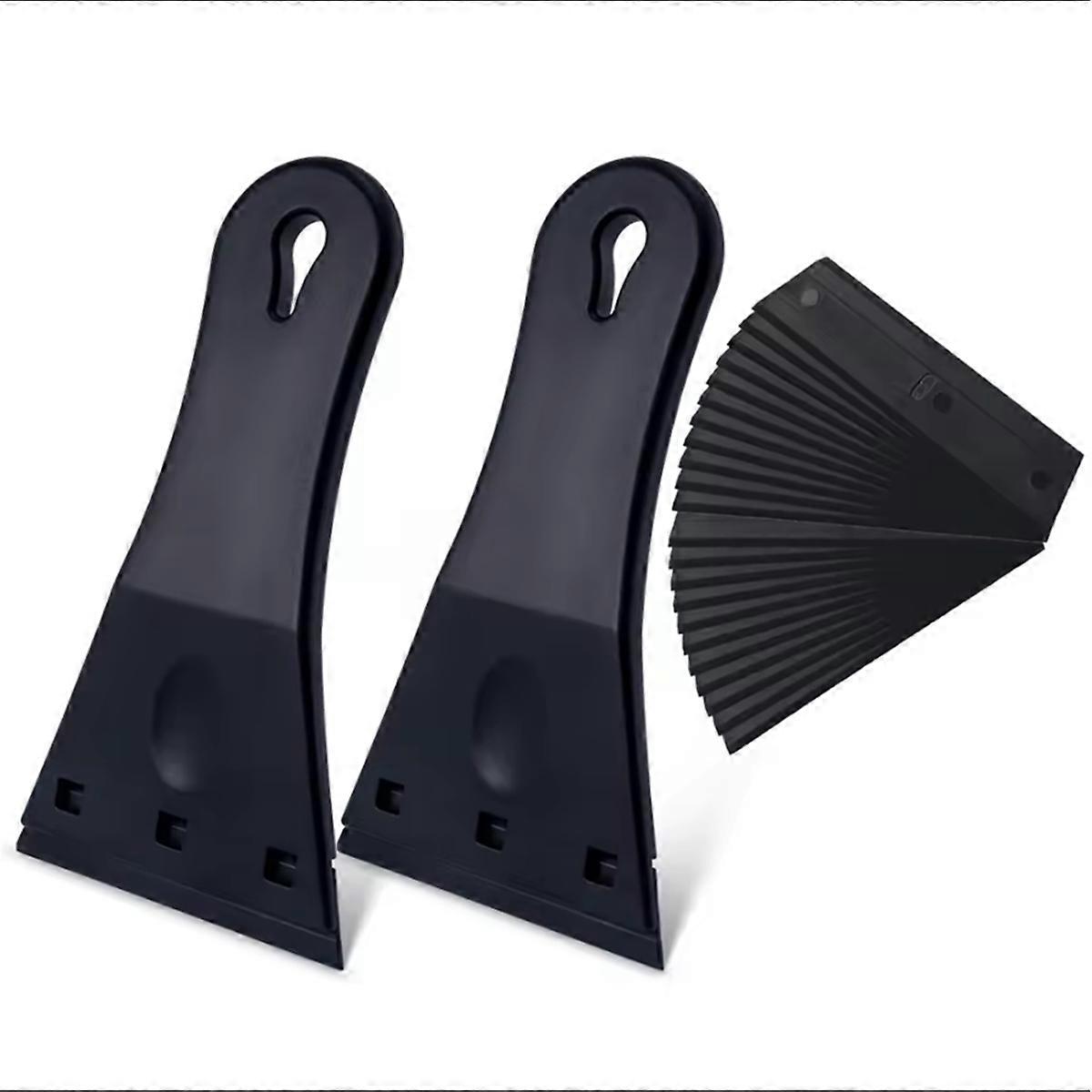 2pcs 3-Inch Wide Plastic Blade Scraper Window Tint Decal Sticker Label Glue Removal Household Glass