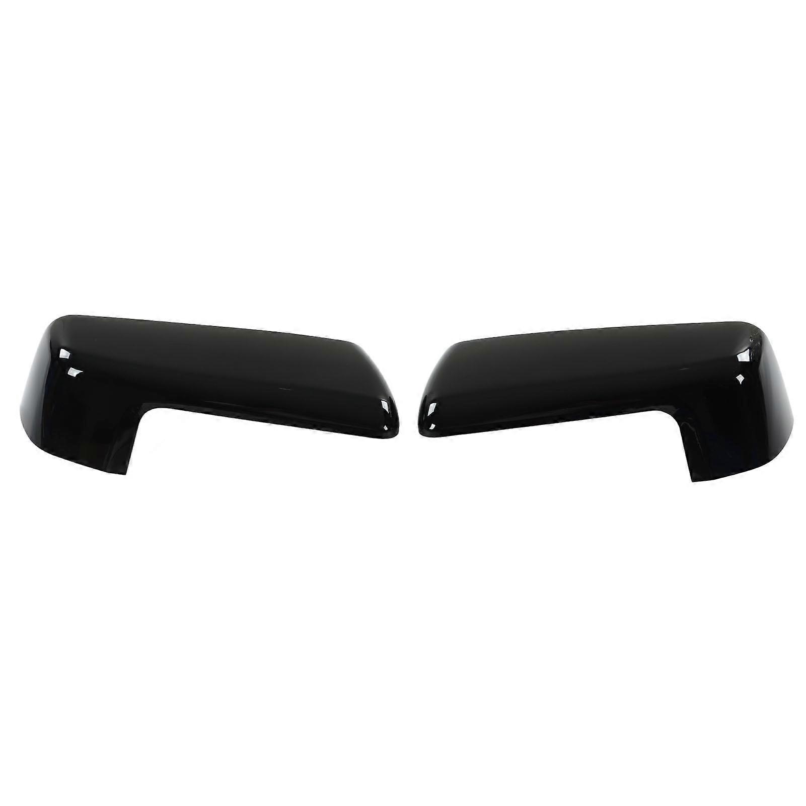Top Half Mirror Cover Left Right Outer Rearview Wing Mirror Cap Replacement for Chevy Silverado 1500 2019‑2022 Glossy Black