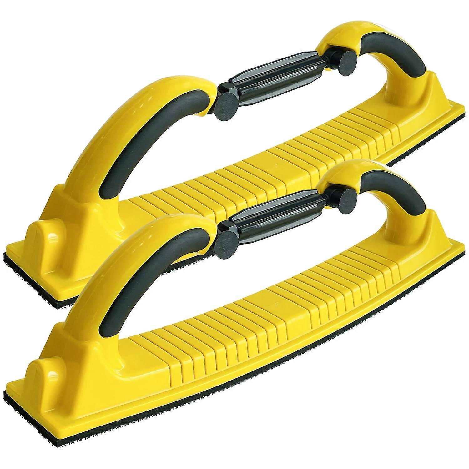 Manual Sanding Block, 2-3/4' x 15-3/4' Adjustable Radius Flex Longboard Hand Sanding Blocks with Hook & Loop Backing - 2 Pack