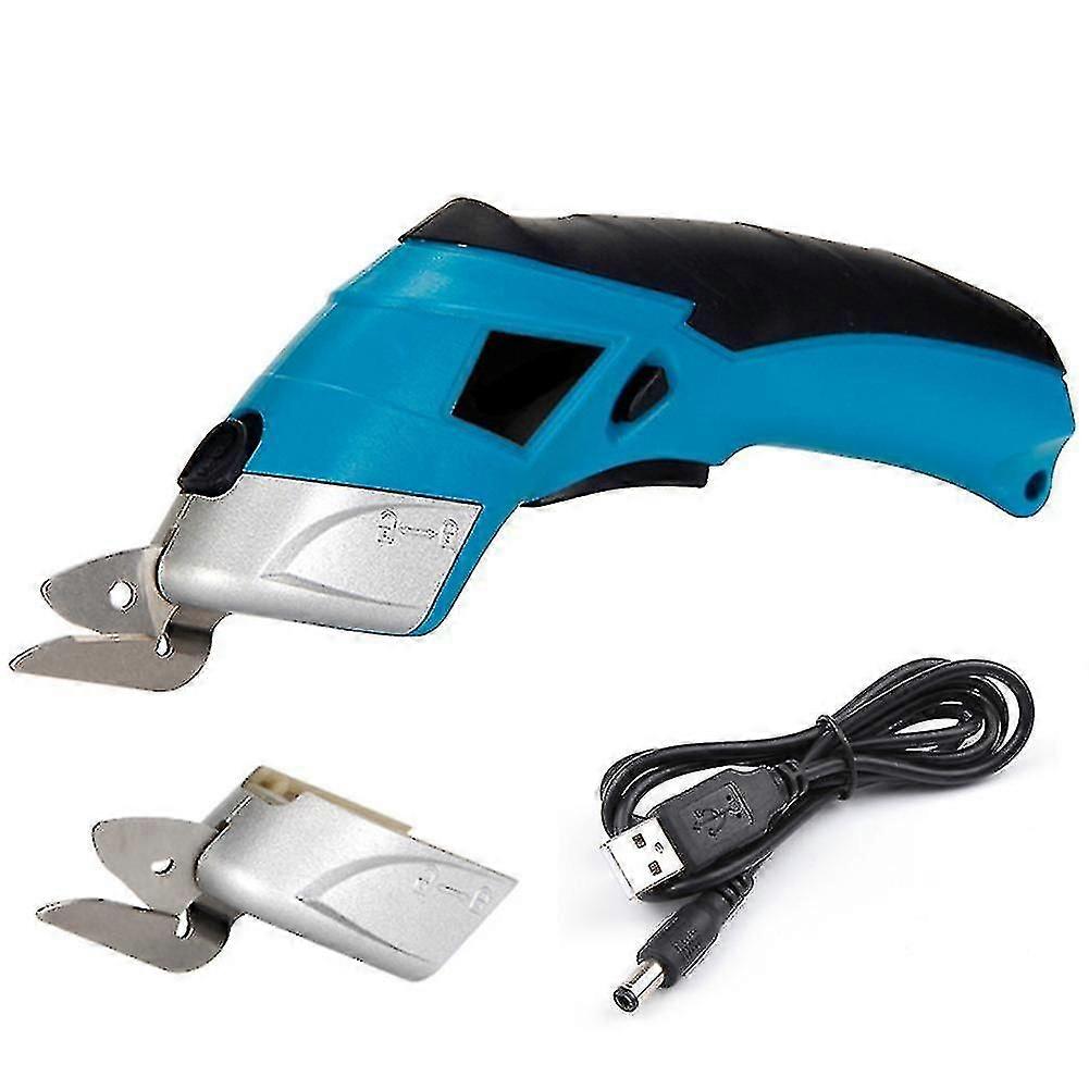 Electric Scissors Rechargeable Fabric Scissors Cutter With Two Blades For Fabric Leather Carpet
