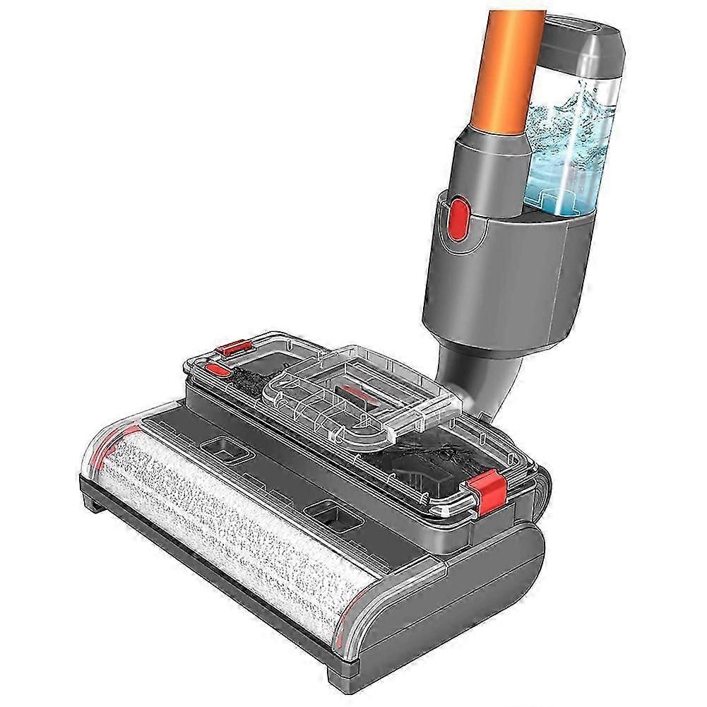 Wet and Dry Scrubbing Brushes compatible with Dyson V15 V11 V10 V8 V7 Electric Broom Heads, Equipped with Cleani