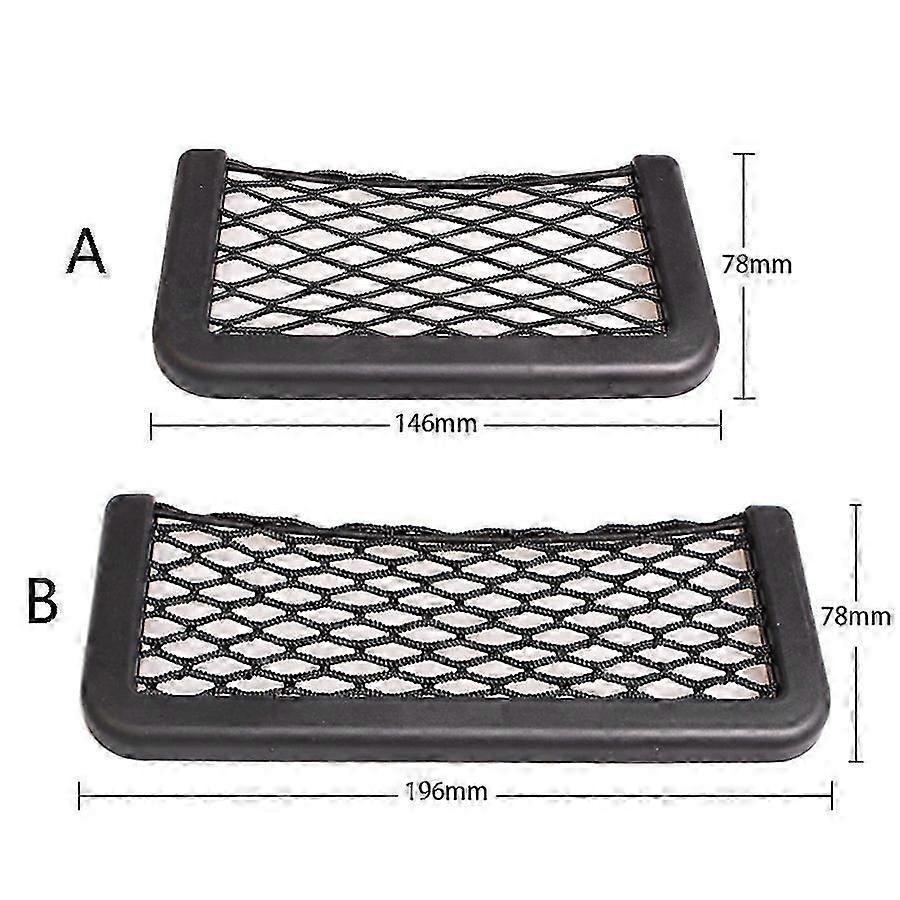 1pcs Car Organizer Mesh Storage Bag Net Pocket Mobile Phone Holder Auto Accessories Multi Function Car Storage Net Pocket