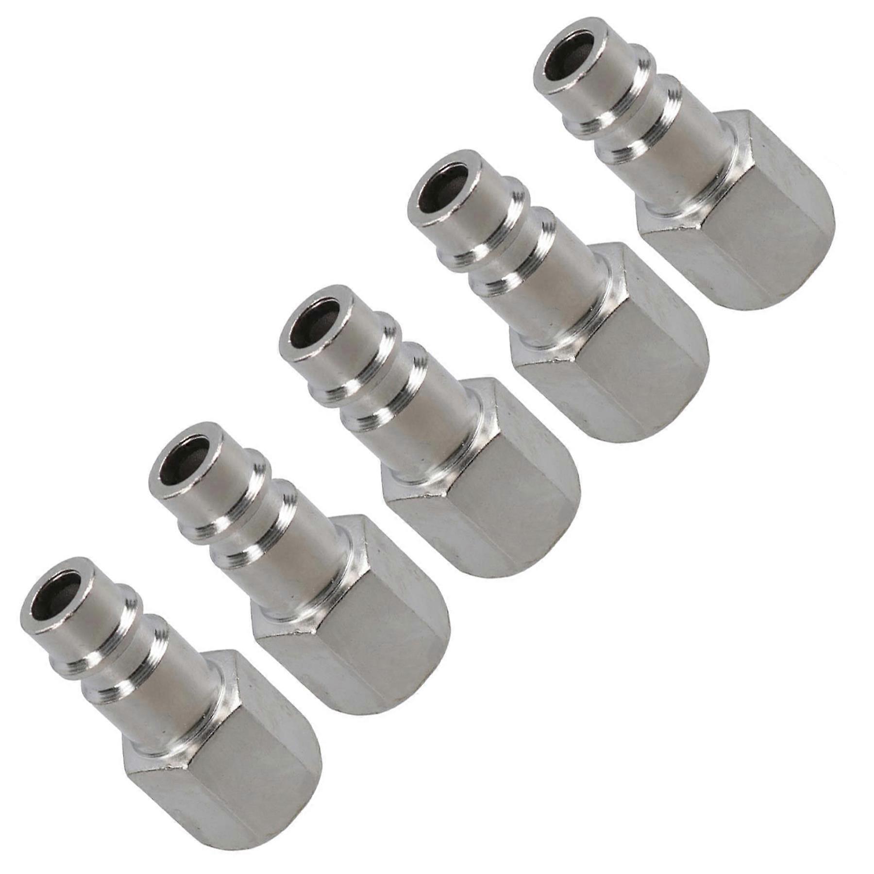 5PK Euro Airline Hose Fitting Connector Quick Release 1/4" BSP Female Thread