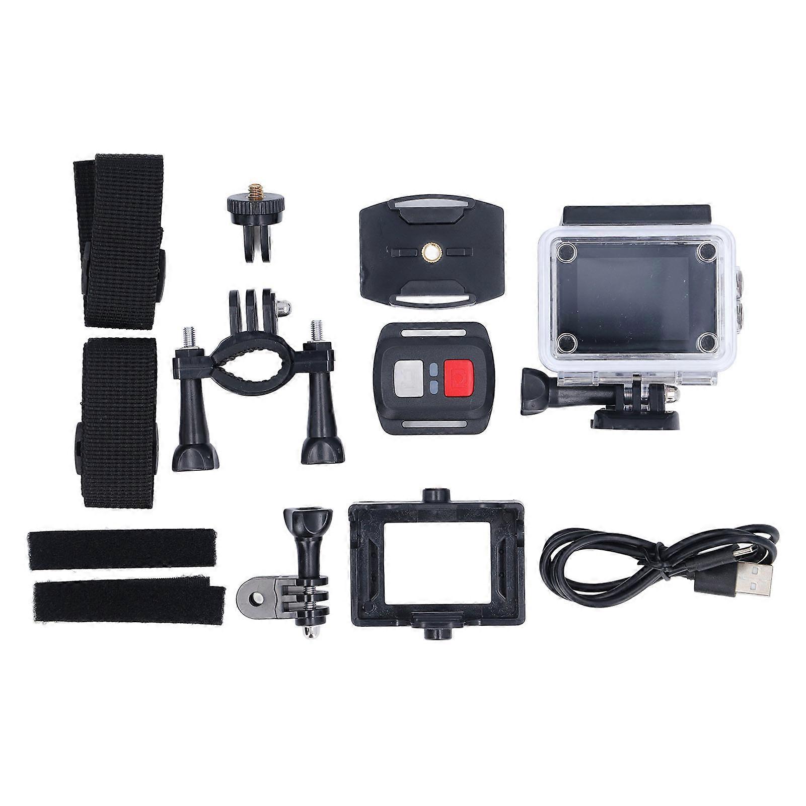 4K30FPS WiFi Action Built in Microphone 130 Degree Wide Angle IP68 Waterproof Underwater Camera with Remote Control