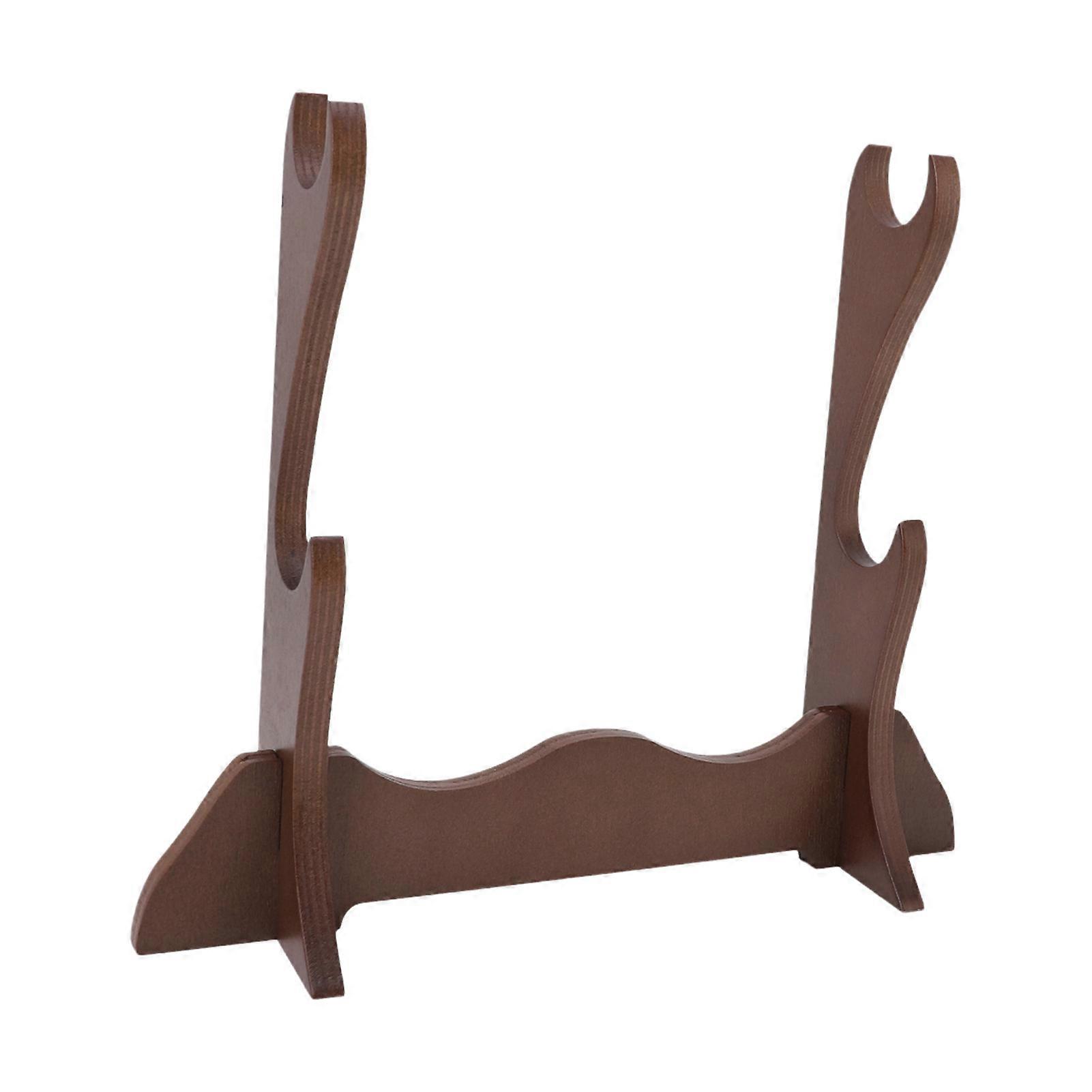 Desktop Flute Stand Display Holder Laminated Board 2 Layer Bamboo Flute Storage Rack