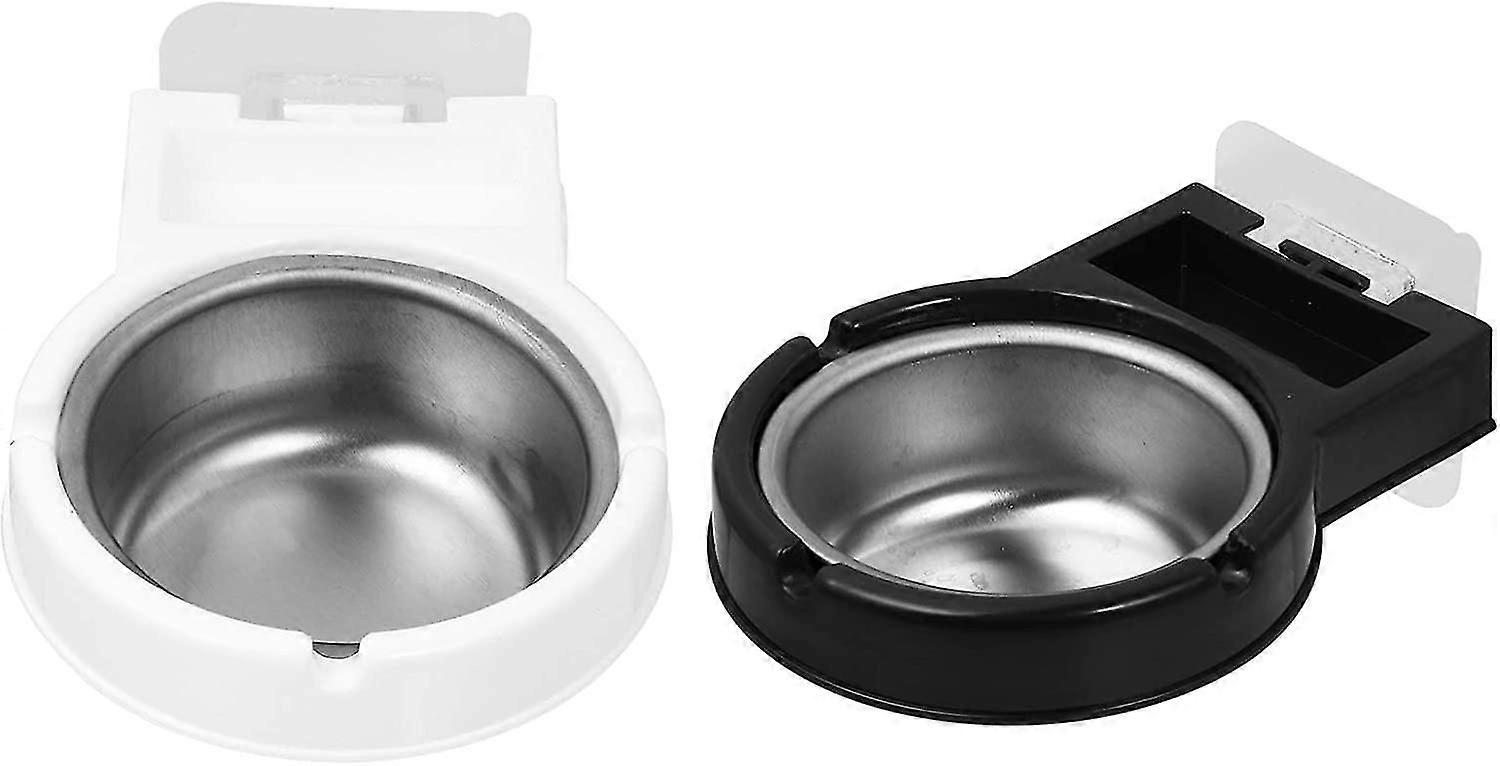 Wall-mounted Ashtrays For Home Office, Toilet And Bathroom (black White) (2pcs)