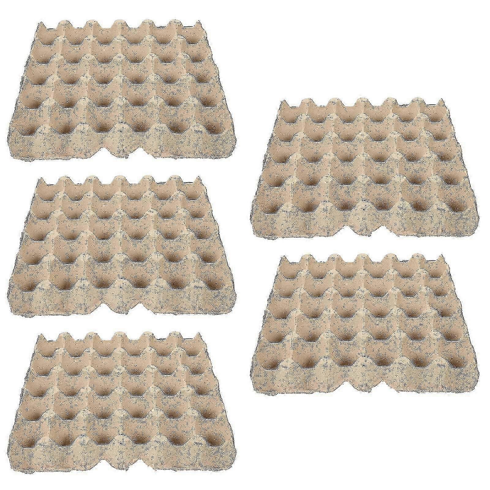 5pcs Egg Flats Paper Pulp Egg Carton Empty Egg Tray 30-count Reusable Protective Egg Case