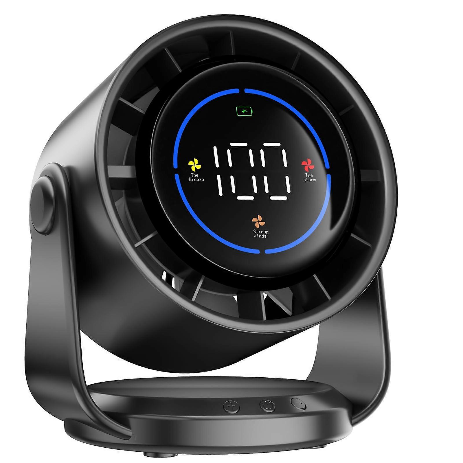 Table Fans 12 Inch Desk Fan With Oscillation Quiet Operation USB Powered Adjustable Tilt 3-Speed
