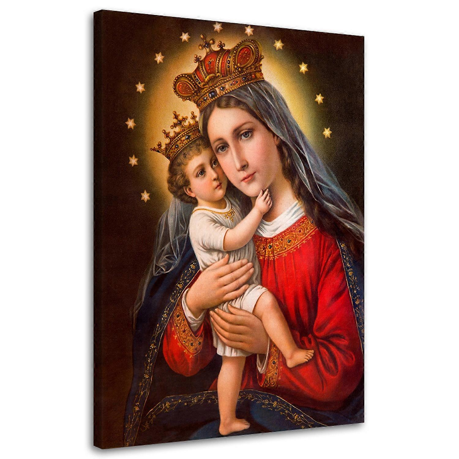 Leinwandbild, Madonna mit Kind - 60x90