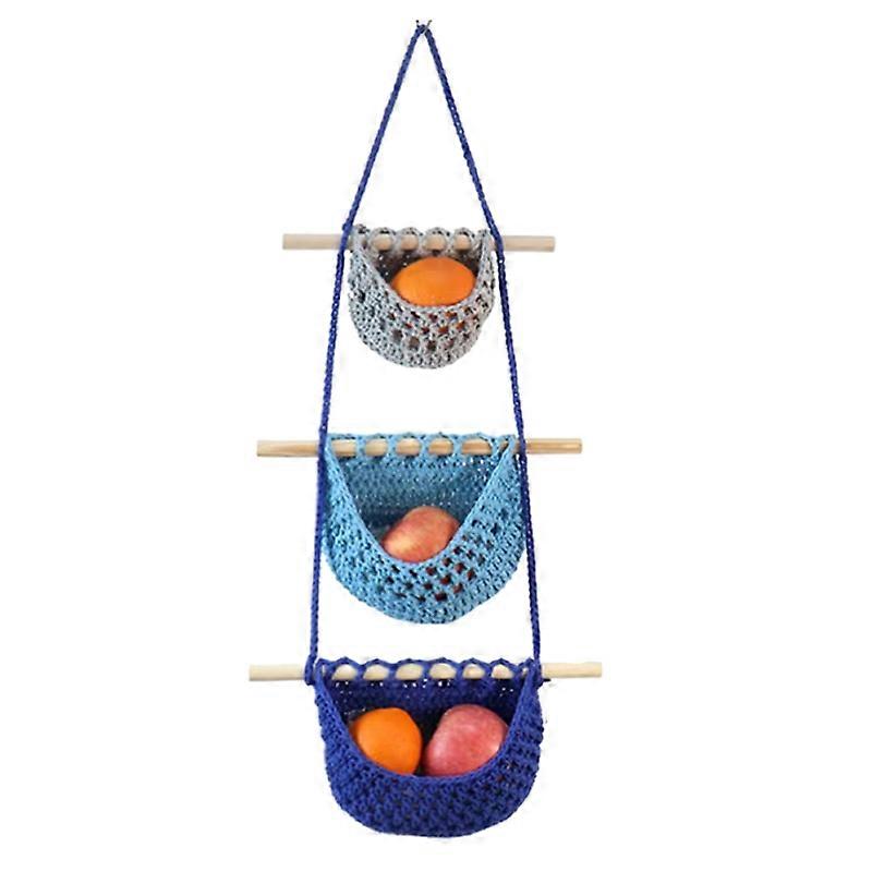 Wall Fruit Basket Braided Hanging Baskets C