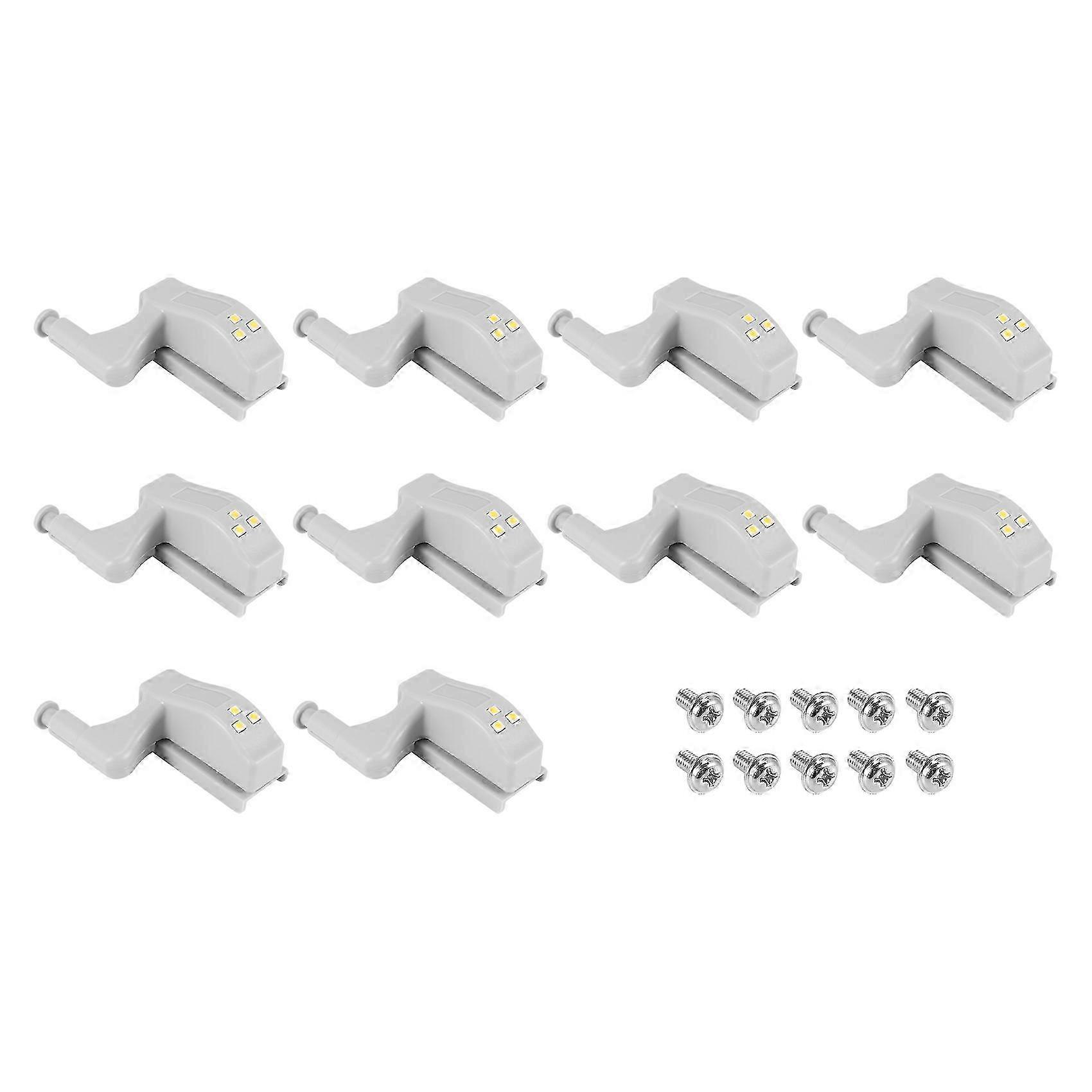 10Pcs Cabinet Cupboard LED Hinge Light Lamp