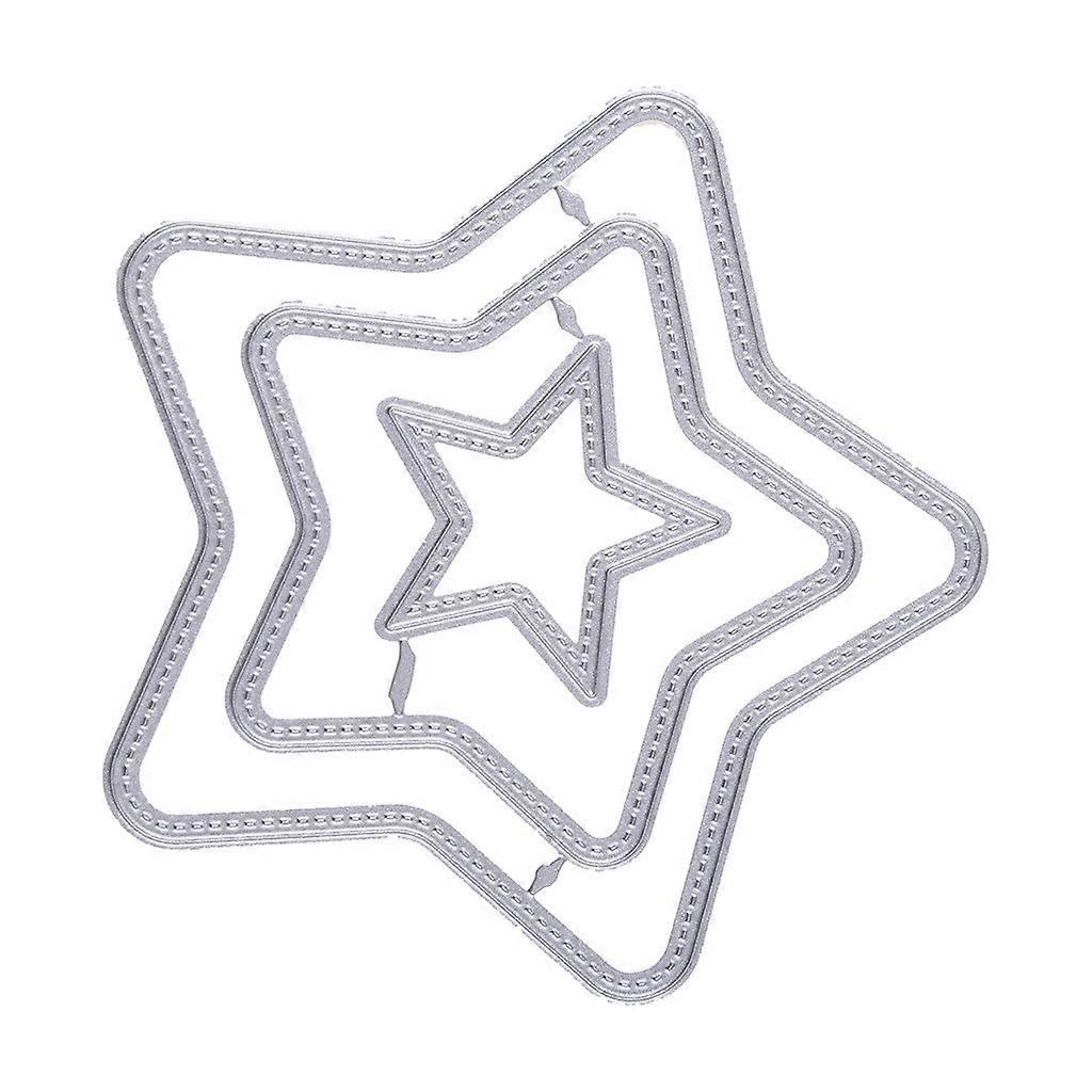 Δημιουργικές μήτρες κοπής μετάλλου σε σχήμα αστεριού, στένσιλ, εργαλείο ανάγλυφης εκτύπωσης, DIY, χάρτινες κάρτες, διακόσμηση άλμπουμ, πολύχρωμες