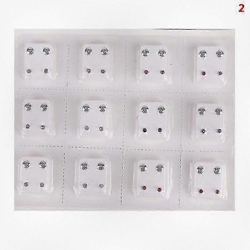 24pcs Ear Stud Surgical Steel Earrings Piercing Tool for Women, Suitable for Various Ear Piercing Needs