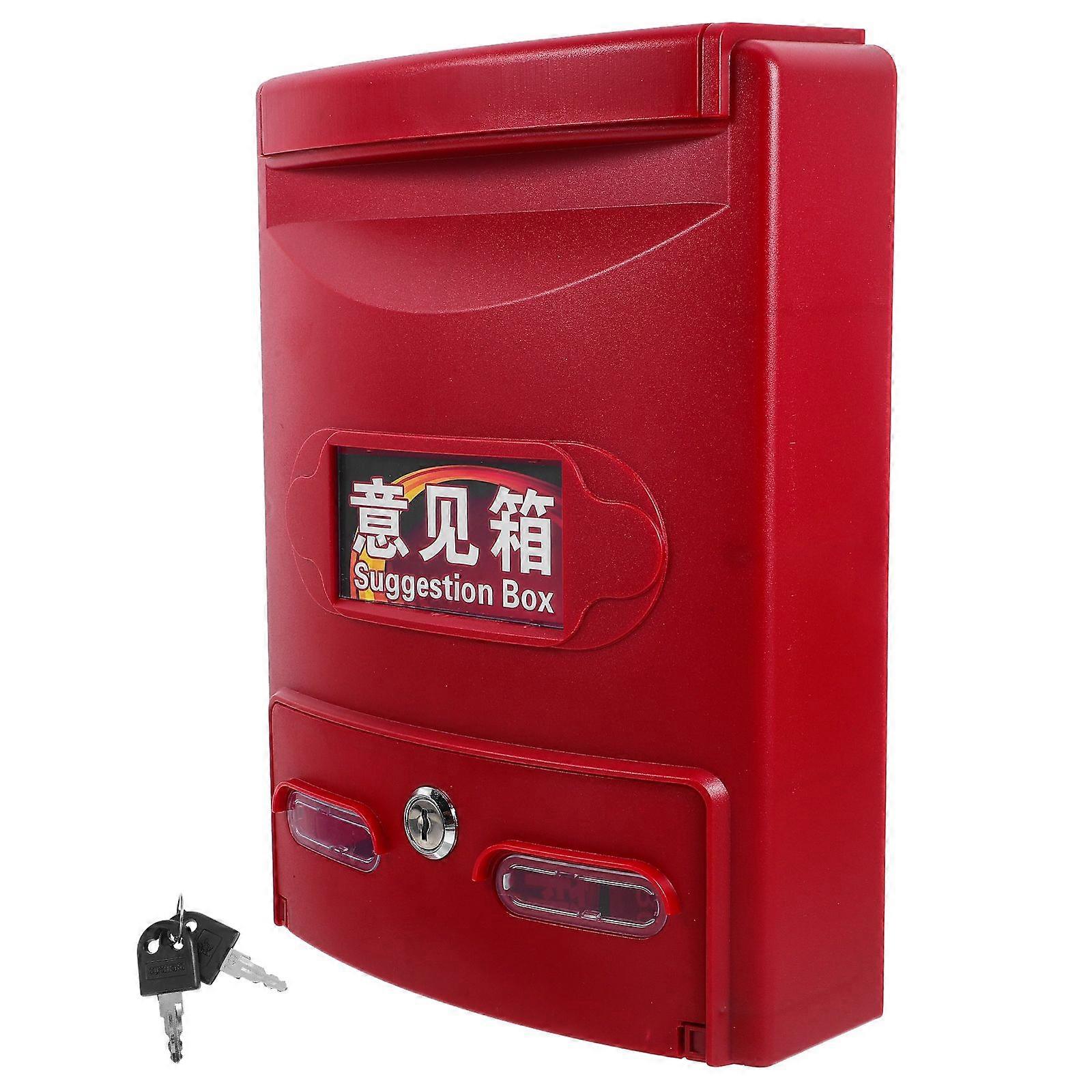 1 Set of Locking Mailbox Wall Mounted Mailbox Secure Mailbox For Outside Office Mailbox With Lock And Keys Residential Mailbox Lockable Mailbox