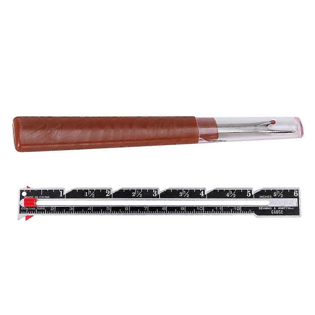 Neulemittari ja muovikahva ompelua varten