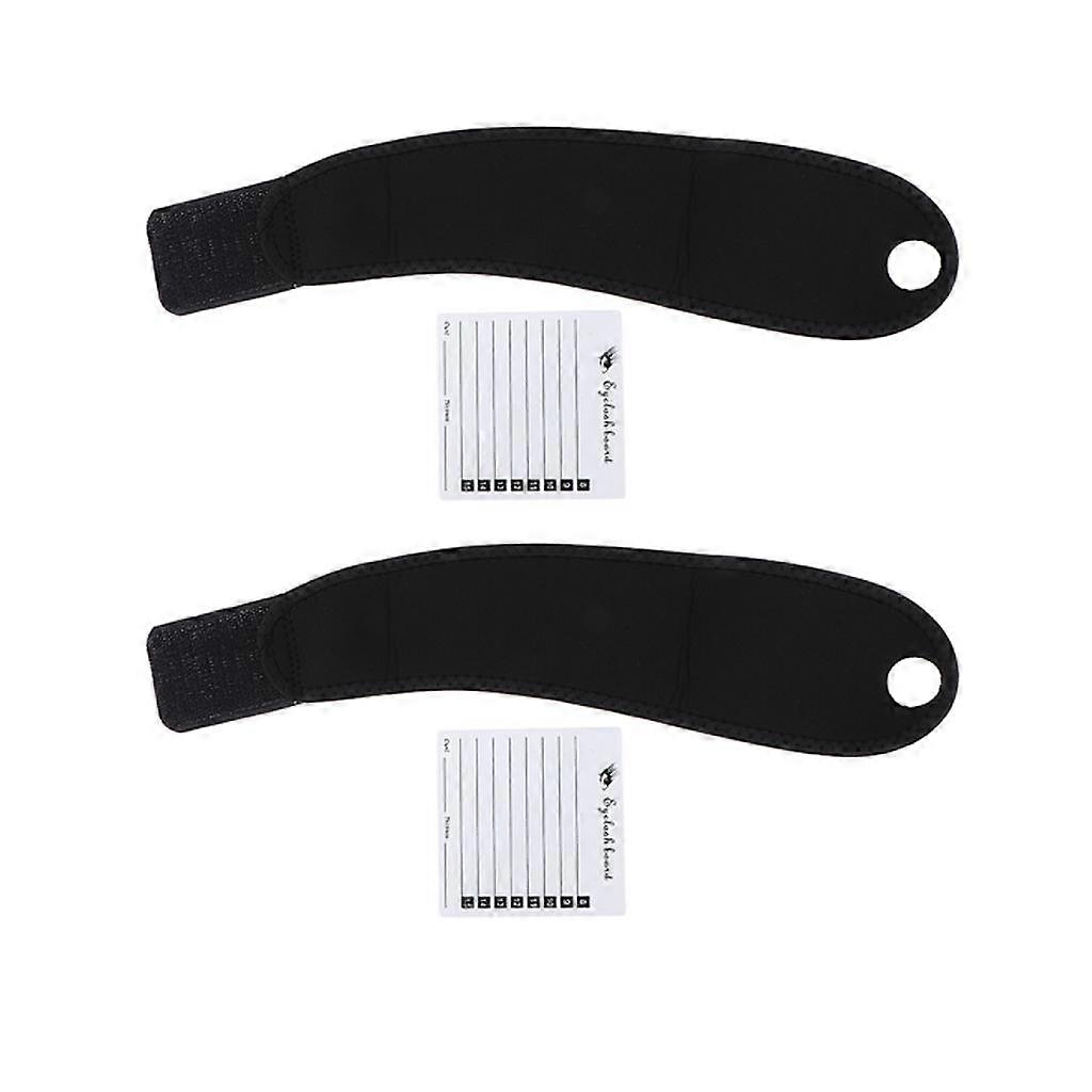 2x Volume Eyelash Extension Holder Plate Glue Pallet Tray Pad w/ Hand Wrist