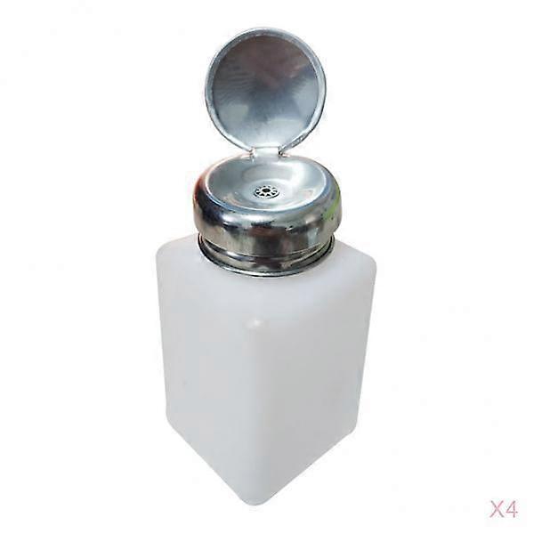 Plastic Makeup Remover Press Bottle Liquid Lockable Pump Dispenser 4Pcs