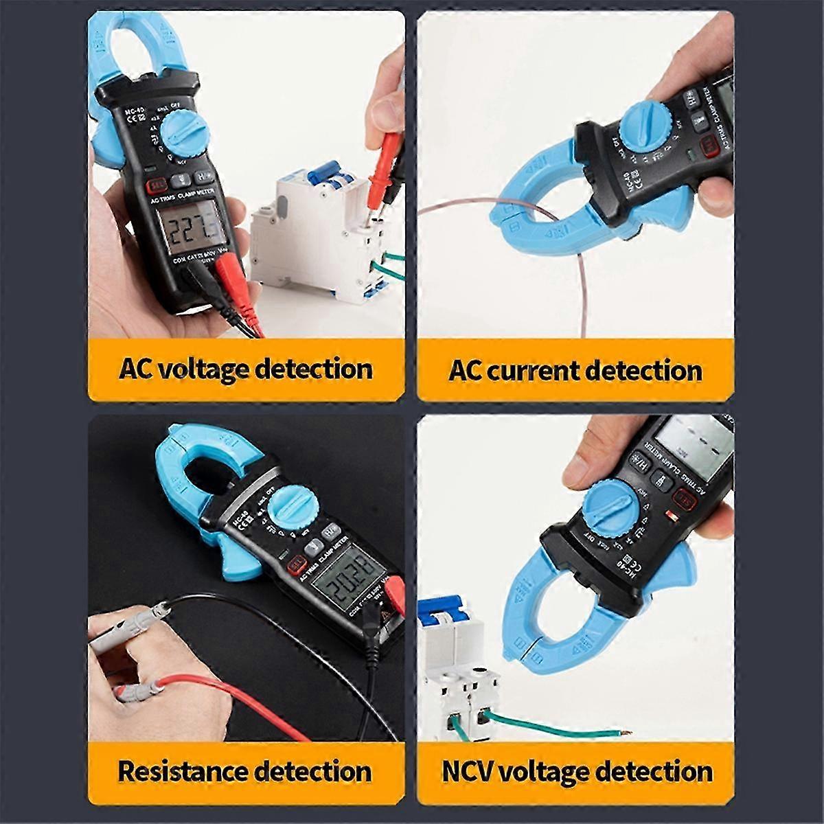 -40 Digital Clamp Meter Multimeter Smart Digital High-Precision Plievant Current Meter Electric Universal Meter