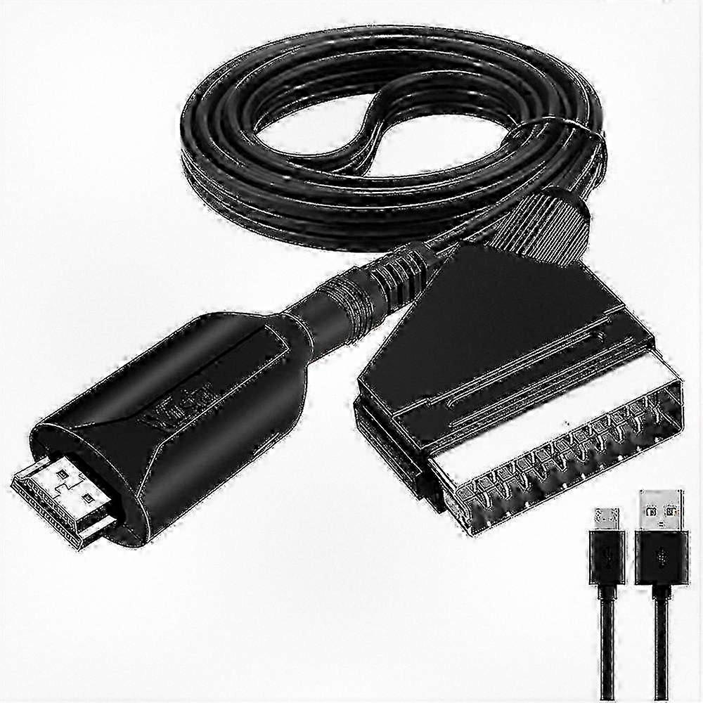 2025 New Models HDMI to SCART Cable 1 Meter Long for Direct Connection - Convenient Adapter for Various Devices