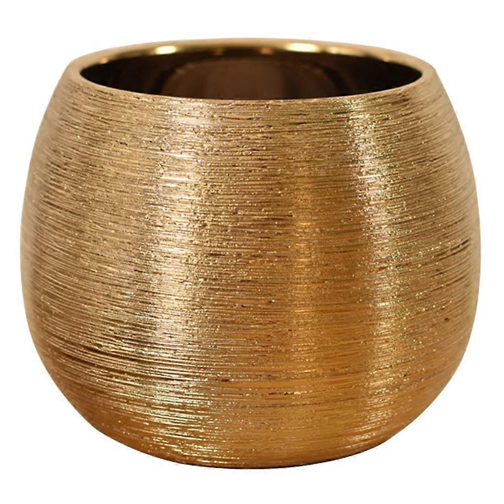 Ceramic Tabletop Planter Pot for Succulents, Copper Cactus Flower Pot, Decorative Window Box Container for Home Office