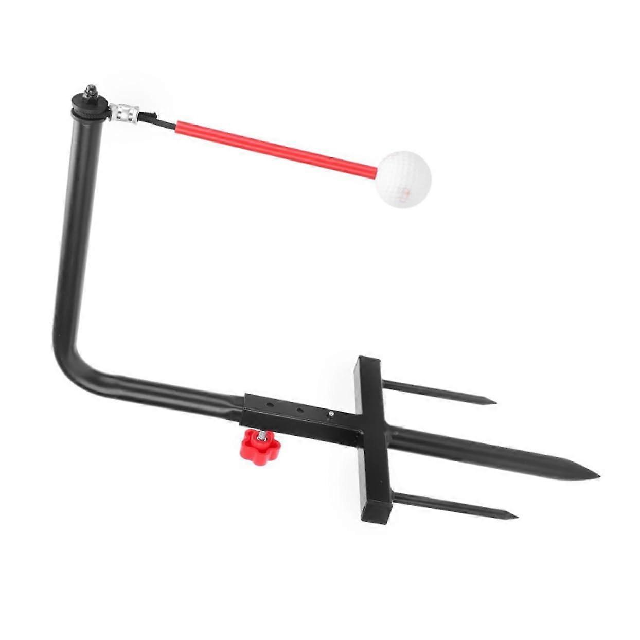 Golf Swing Trainer Indoor Practice Aid - Black Iron Golf Training Tool for Swing Technique Improvement