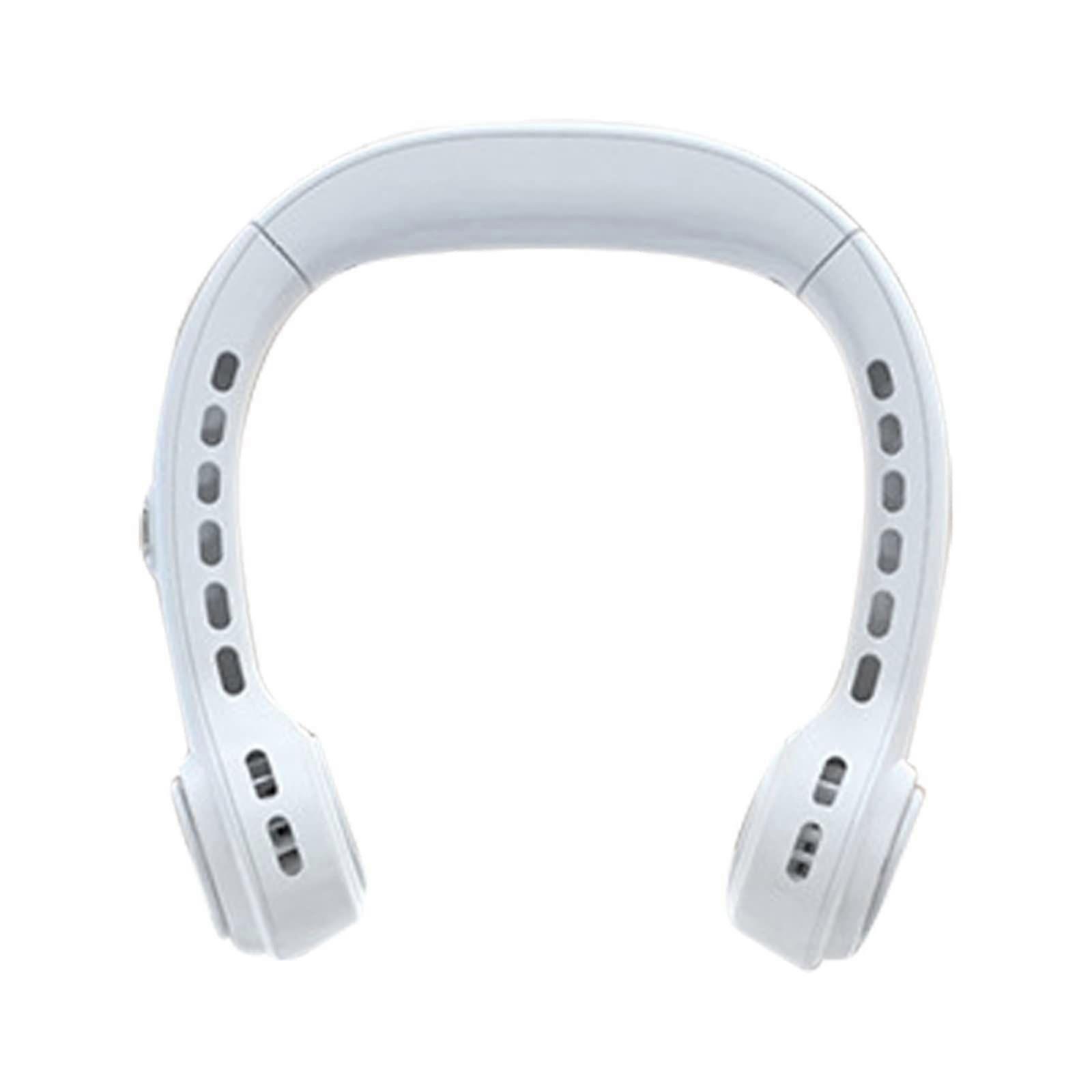 Portable Bladeless Neck Personal Fan (White)