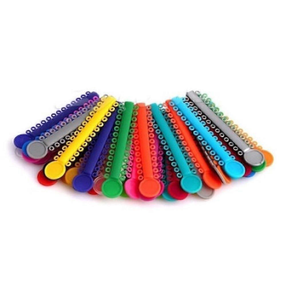 Supportive Orthodontic Ligature Ties, Hypoallergenic Materials Ligature Ties for Braces - Latex-Free Multi-Color Rubber Bands Safe for Sensitive