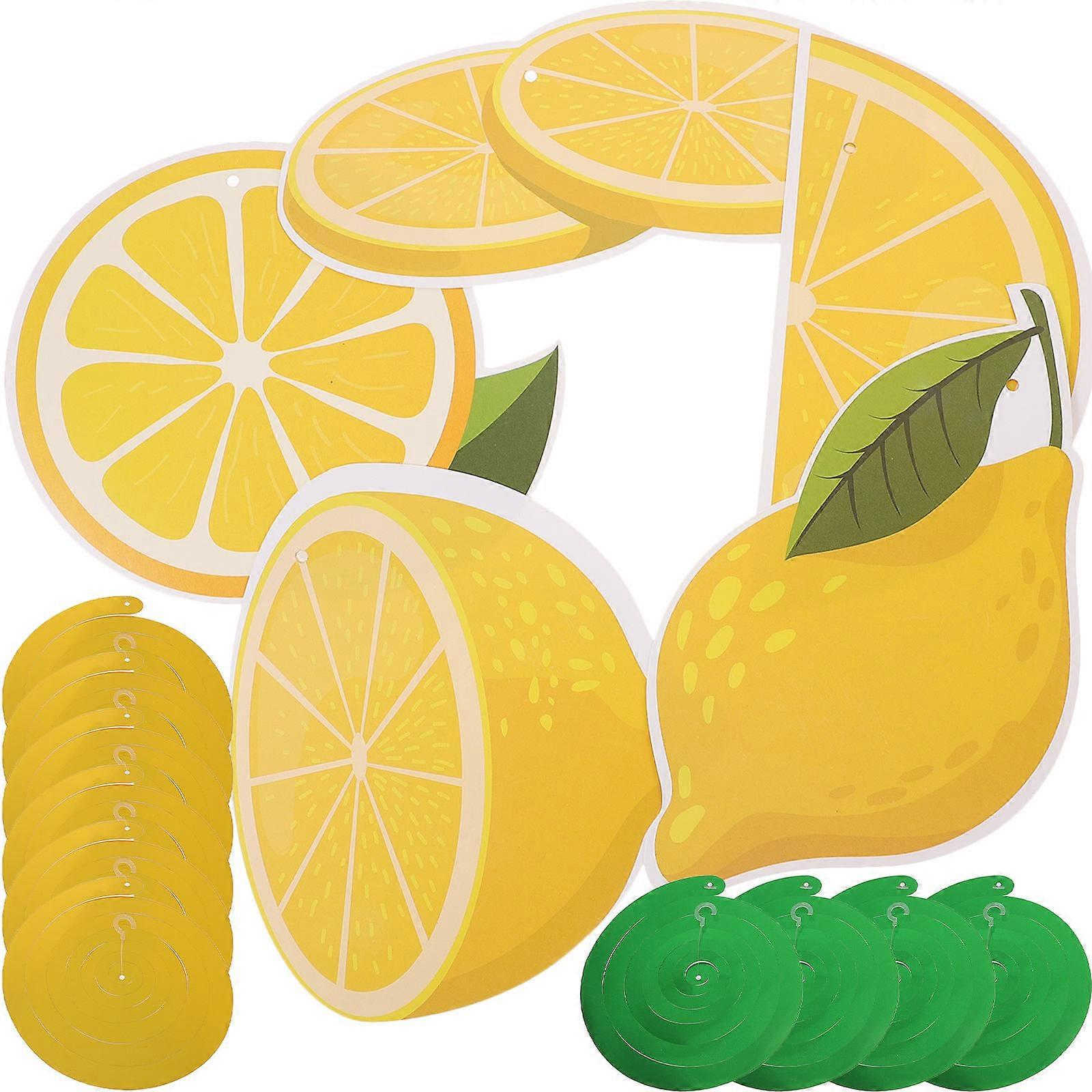 Lemon Spiral Hanging Swirls Party Decorations Citrus Theme for Birthdays Summer Events Ceiling Window Doorway Decor
