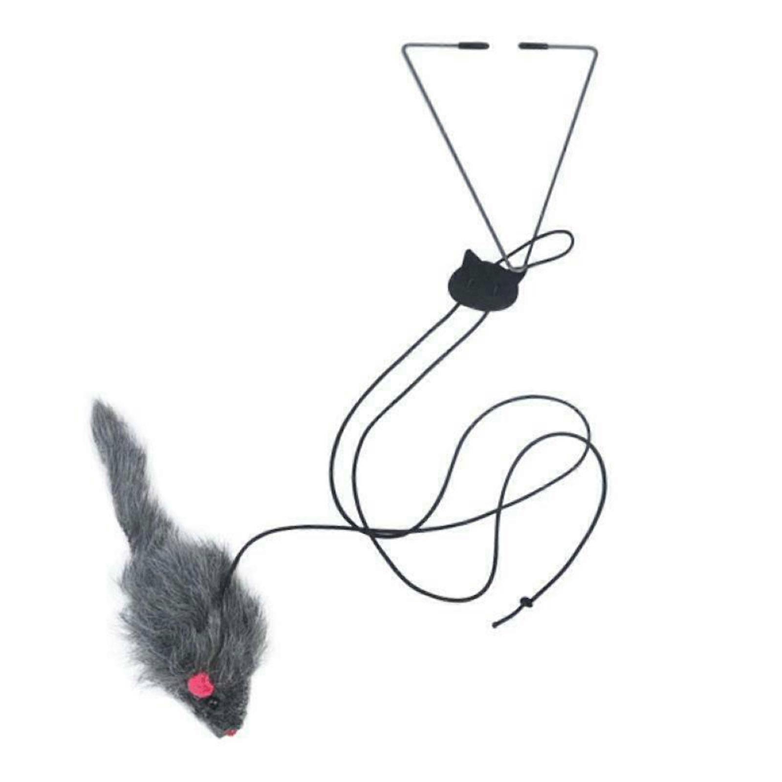 Hanging Mouse(A)$Cat Toy Self-Hi Hanging Door Retractable Cat Scratching Rope Mouse Cat Teasing Stick Hanging Pet Cat Supplies