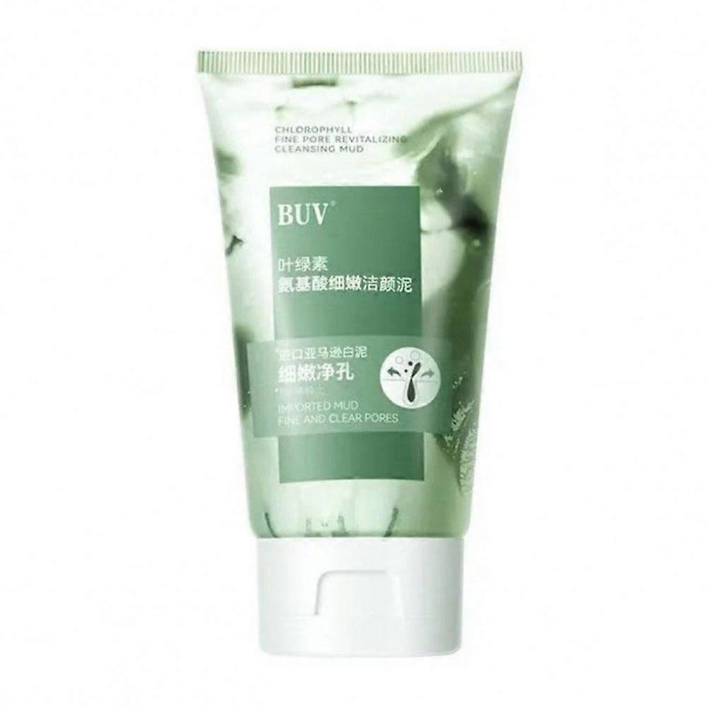100g(A)$BUV Chlorophyll Amino Acid Cleansing Mud Delicate Pores Cleansing Acne Cleansing Milk Blackhead Removal Oil Control Cleansing Milk